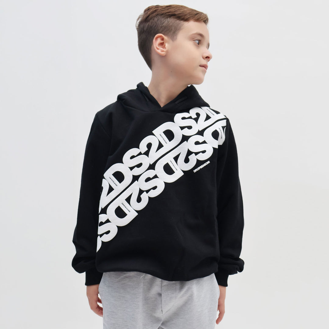 FW25K006 - Felpe - DS2 - DSQUARED2 KIDS - Bambini - MAXI-LOGO DIAGONALE - Streetwear