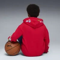 688980 - Felpe - Con Cappuccio - PUMA - Hoodie - Grafica Multipla - Patch Multicolore - Dinamica - Look Casual