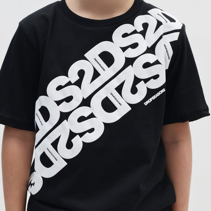 FW25K007 - Abbigliamento - T-Shirt e Polo - Bambini - Kids - DS2 - DSQUARED2 - Logo Diagonale - Streetwear - Autunno/Inverno