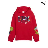 688980 - Felpe - Con Cappuccio - PUMA - Hoodie - Grafica Multipla - Patch Multicolore - Dinamica - Look Casual