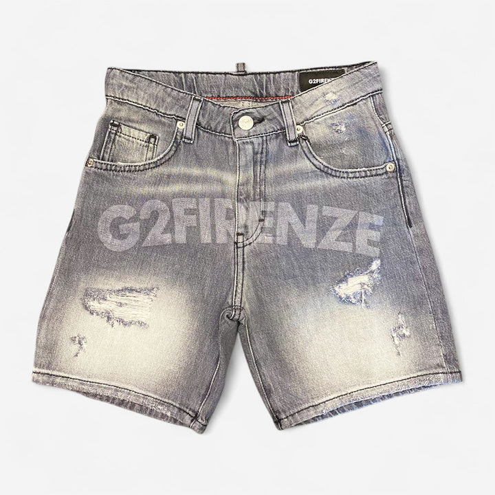 LASER NERO BERMUDA DENIM - Pantaloncini - G2 FIRENZE