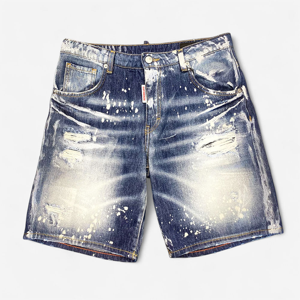 PANT WHITE BERMUDA DENIM - Pantaloncini - G2 FIRENZE