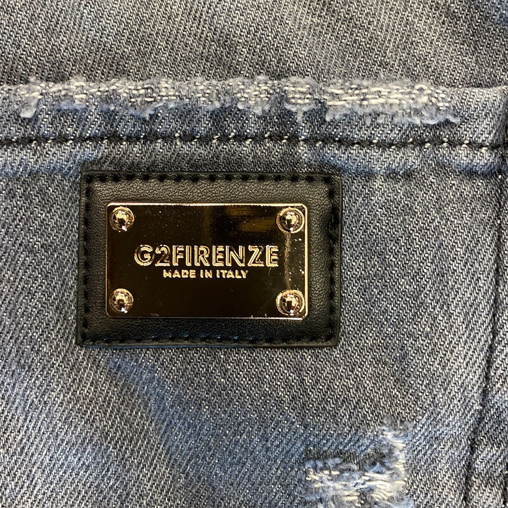 LASER NERO BERMUDA DENIM - Pantaloncini - G2 FIRENZE