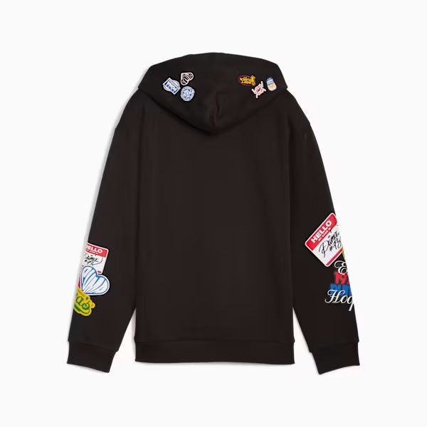 688980 - Felpe - Con Cappuccio - PUMA - Hoodie - Grafica Multipla - Patch Multicolore - Dinamica - Look Casual