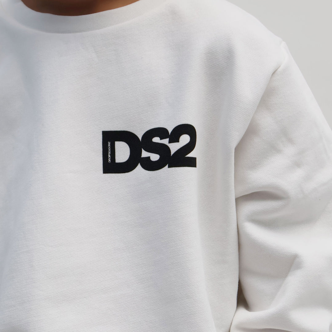 FW25K067 - Felpe - Girocollo - DS2 - DSQUARED2 - Kids - Bambini - Minimal - Bianco - Autunno/Inverno 2025