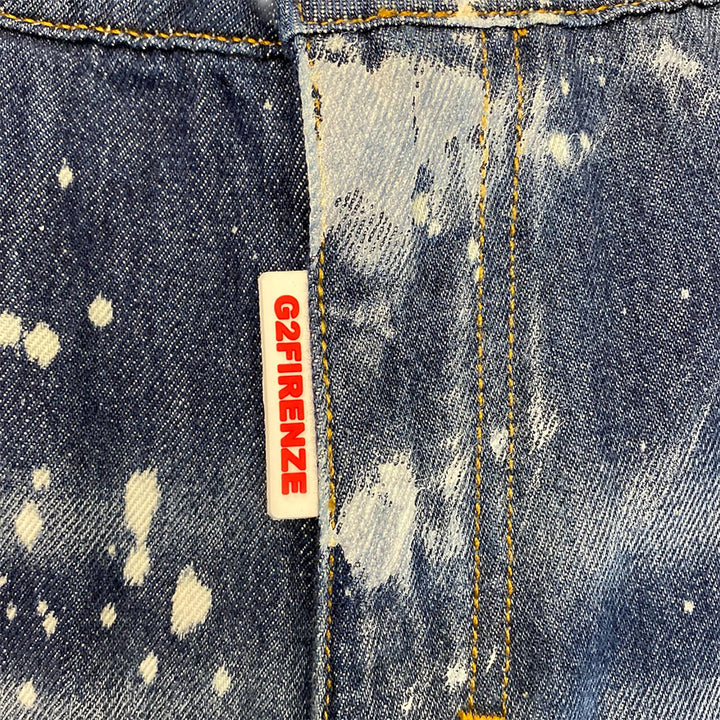 PANT WHITE BERMUDA DENIM - Pantaloncini - G2 FIRENZE