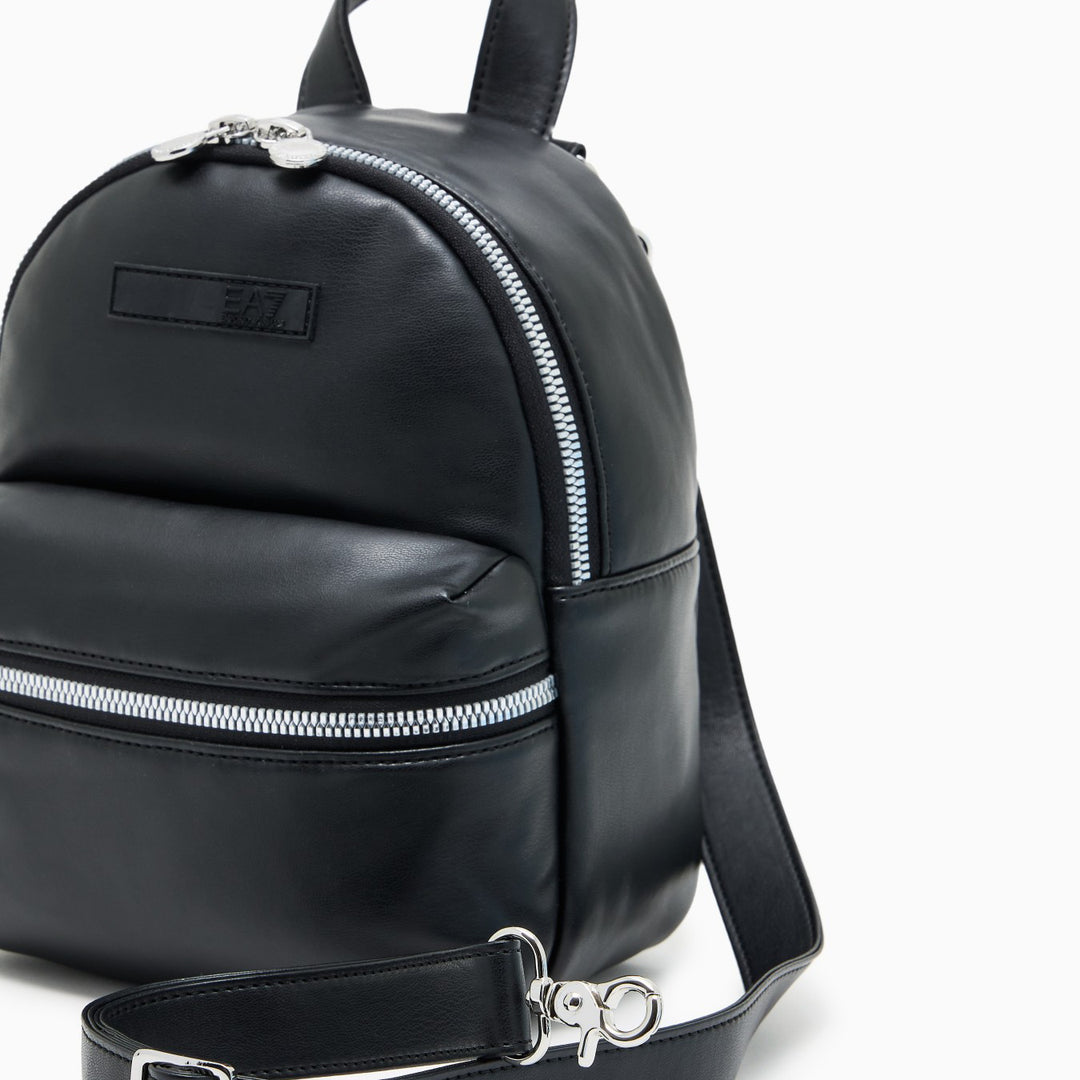 7W000549 AF19109 - Zaini - Mini - Donna - EMPORIO ARMANI - WINTER MIX - Nero - Pelle - Glamour - Look Chic - Sportivo - Bretelle - Accessorio Autunno Inverno