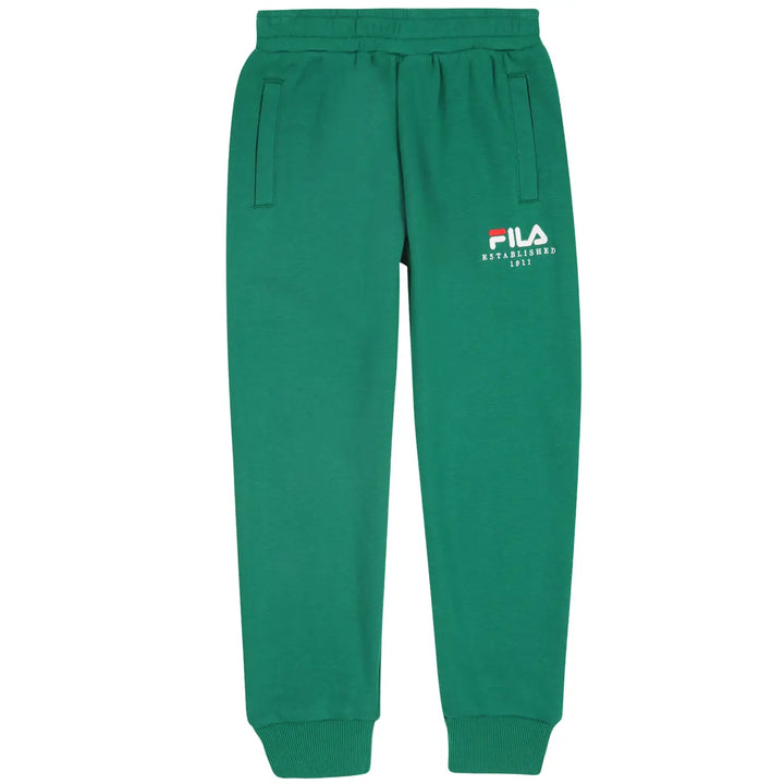 FAK0431 - Pantaloni - Fila - Bambini 3/8 Anni - Tuta - BENNA REGULAR - Verde - Sportivo - Morbido - Caldo - Confortevole - Outfit Casual & Dinamico - Abbigliamento Autunno Inverno