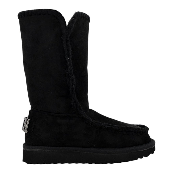 ICO4411SD - STIVALETTO MID ICON CON PELLICCIA NERO DA DONNA