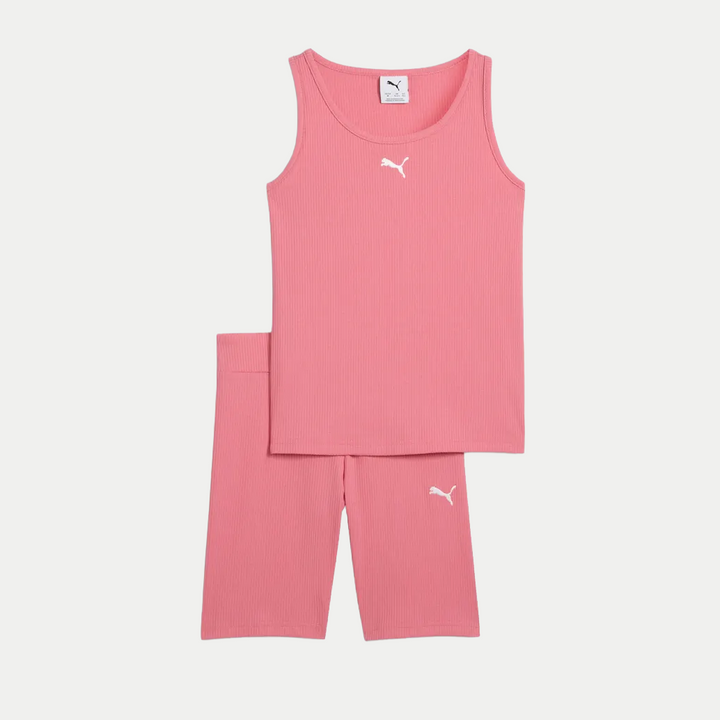 SET PUMA® ESSENTIALS ELEVATED RIB TANK & SHORT LEGGINGS KIDS