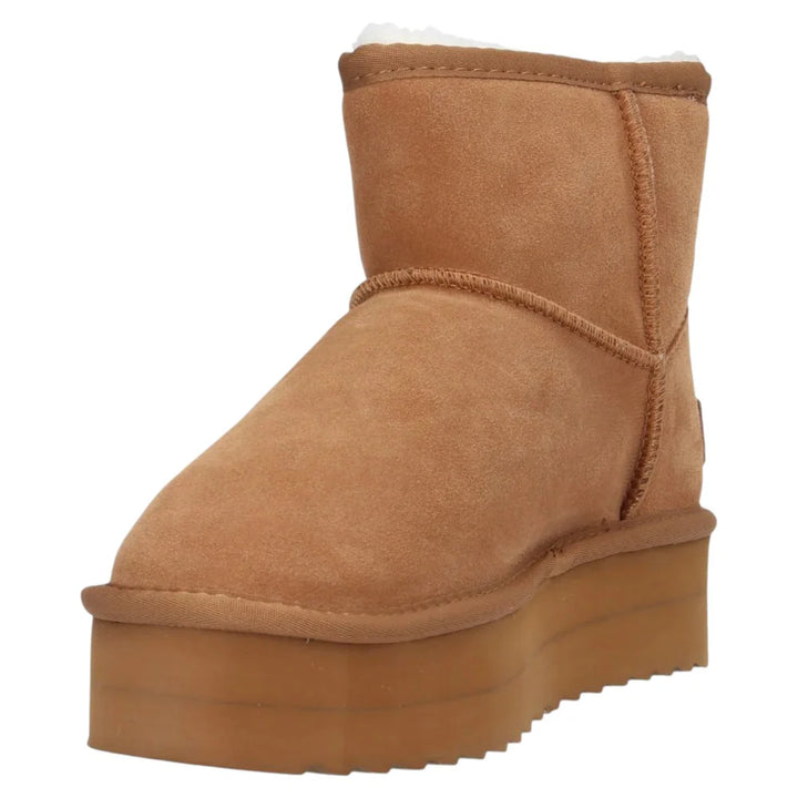 HC.SHEARPLA1 - Scarpe - Donna - Colors Of California - Stivaletto In Camoscio - Must-Have - Marrone & Caramel - Outfit Invernale - Abbigliamento Autunno/Inverno