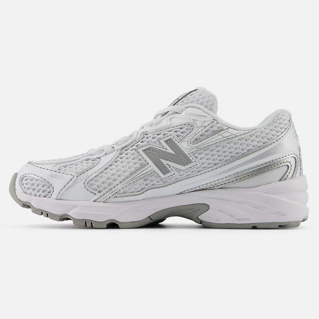 SNEAKERS NEW BALANCE 740 KIDS BIANCO ARGENTO BAMBINI E RAGAZZI