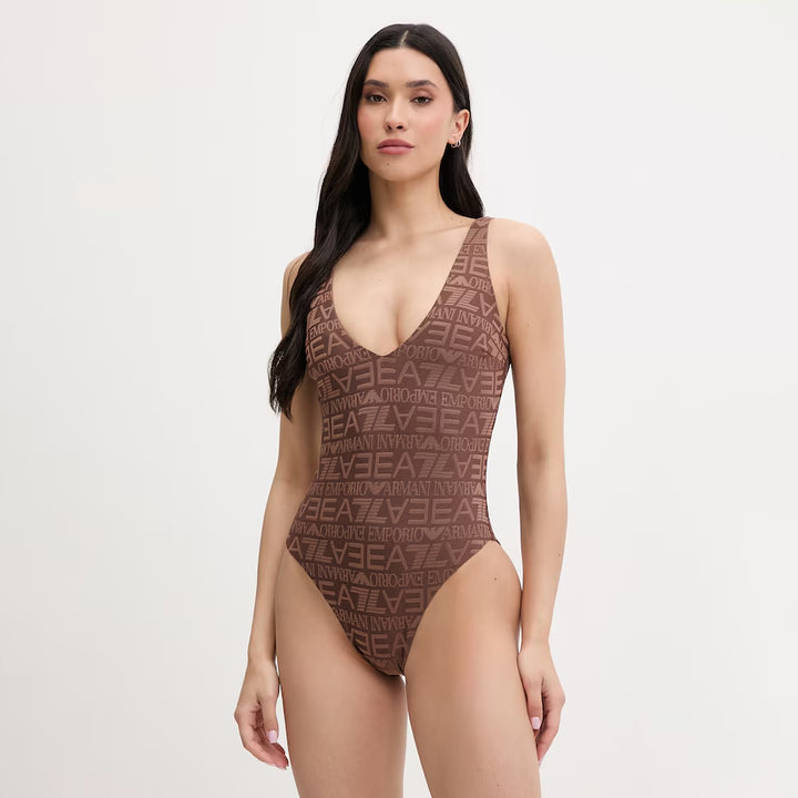 COSTUME DA BAGNO INTERO DONNA EA7 EMPORIO ARMANI MULTI-LOGO