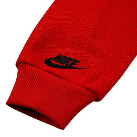 86N482 - Tute - Completo - Nike - BAMBINO/A - Felpa Rossa Con Cappuccio - Jogger Nero - Sport Junior