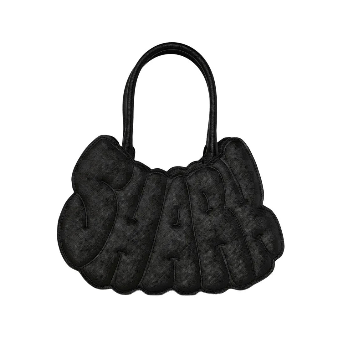 BORSA A MANO SPRAYGROUND SPRITZ SHARK BUBBLE BAG PELLE VEGANA NERA 910B8346NSZ
