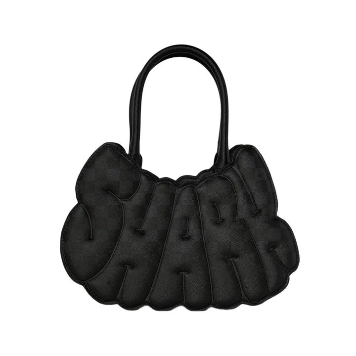 BORSA A MANO SPRAYGROUND SPRITZ SHARK BUBBLE BAG PELLE VEGANA NERA 910B8346NSZ