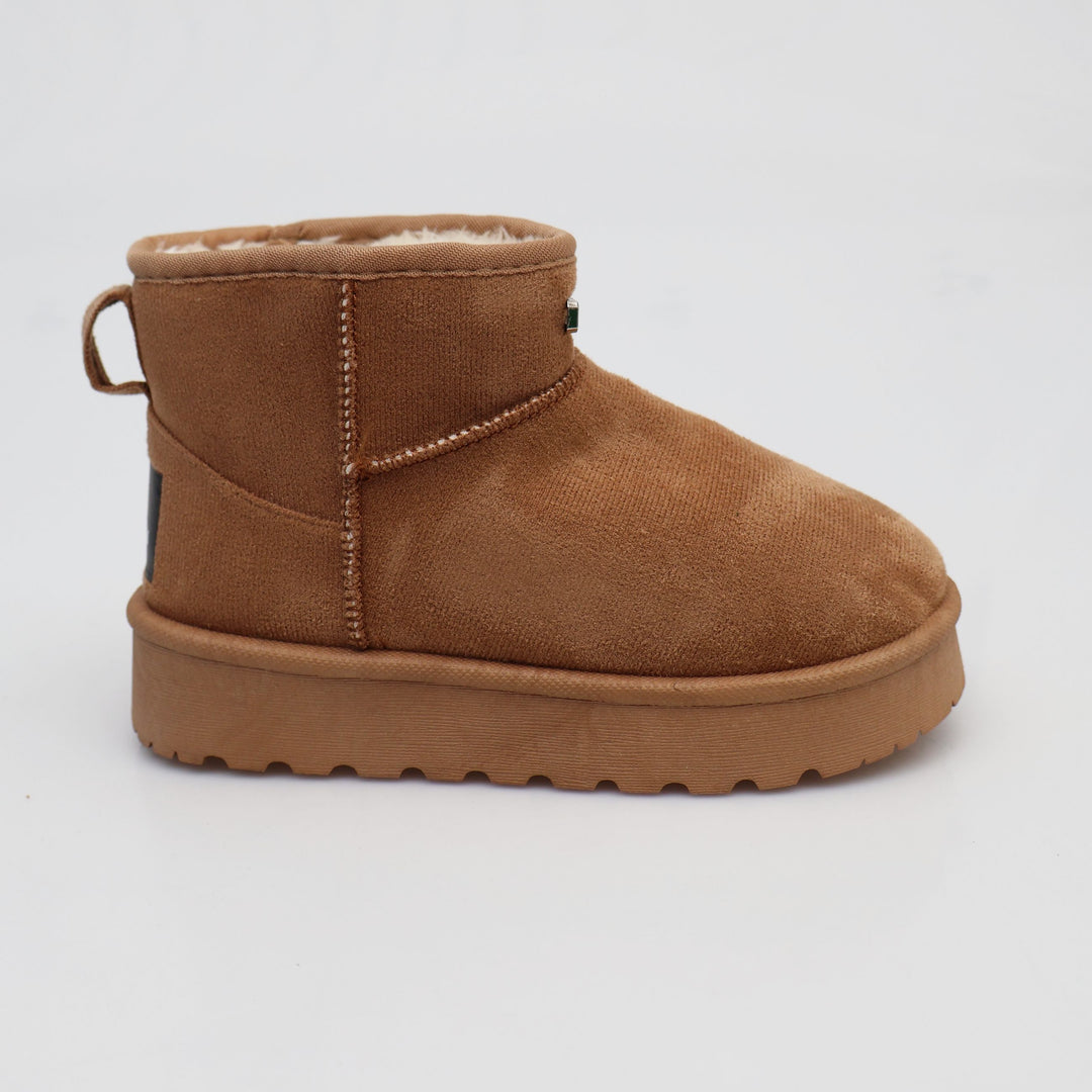 SNOWLY BASIC - Shoes - Gioselin - Women - Casual Boot - Black/Brown - Metallic Logo - Autumn/Winter Clothing