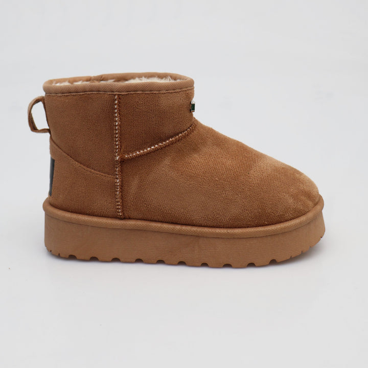 SNOWLY BASIC - Shoes - Gioselin - Women - Casual Boot - Black/Brown - Metallic Logo - Autumn/Winter Clothing