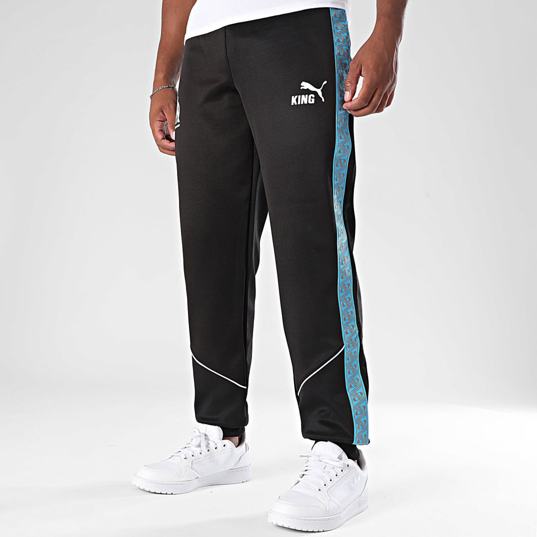 PANTALONI PUMA OLYMPIQUE MARSEILLE KING ANTHEM 781558 AZZURRO BIANCO UOMO
