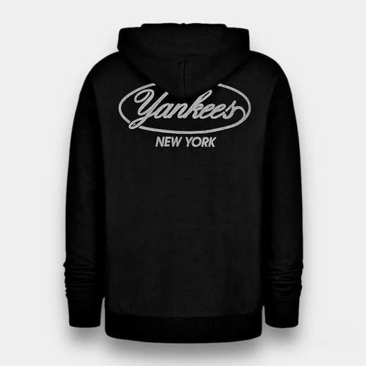 47-BB017PMMSVI658318BK - Felpe - Uomo - 47 MVP - Con Cappuccio - New Era - NEW YORK YANKEES MLB BASICS - Nera - Hoodie - Design Contemporary Basics - Calda - MLB - Abbigliamento Autunno Inverno