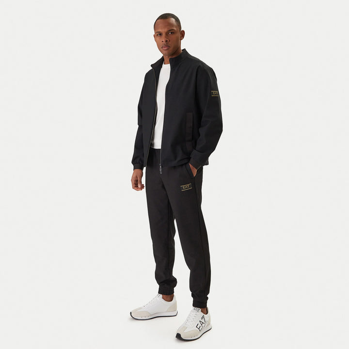 PANTALONI TUTA UOMO EA7 EMPORIO ARMANI NERO E ORO
