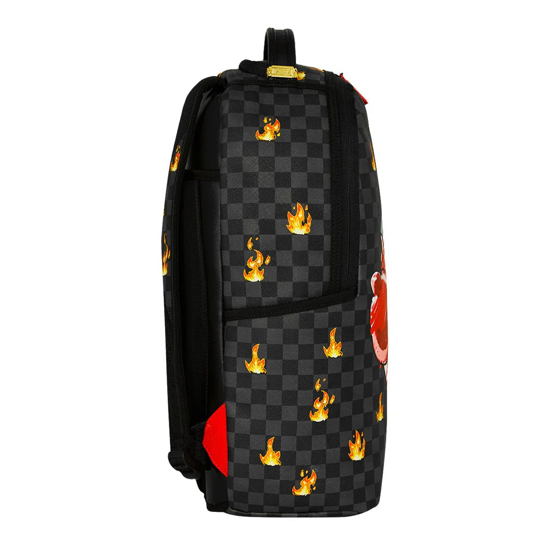 ZAINO UNISEX SPRAYGROUND DIABLO SKETCHY HOODIE NERO ROSSO [PREORDER]