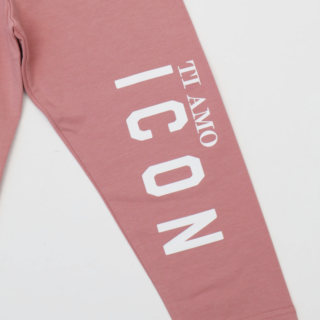 TUTA ICON "TI AMO" NEONATO E BAMBINO ROSA E BIANCO INGFS00898