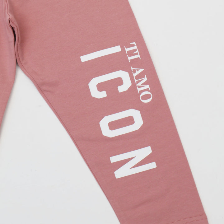 TUTA ICON "TI AMO" NEONATO E BAMBINO ROSA E BIANCO INGFS00898