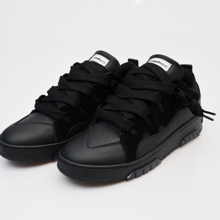 YPSILON2 SNEAKER LOW-TOP ART.LAN NERA MONOCROMATICA – ECOPELLE UOMO & DONNA STREETWEAR