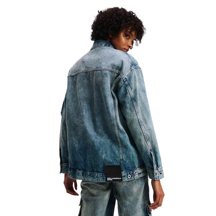 A3W14011 - Giacche - Donna - KARL LAGERFELD - TINTED VISUAL WASHED BLUE - Tasche Multiple - Look Casual