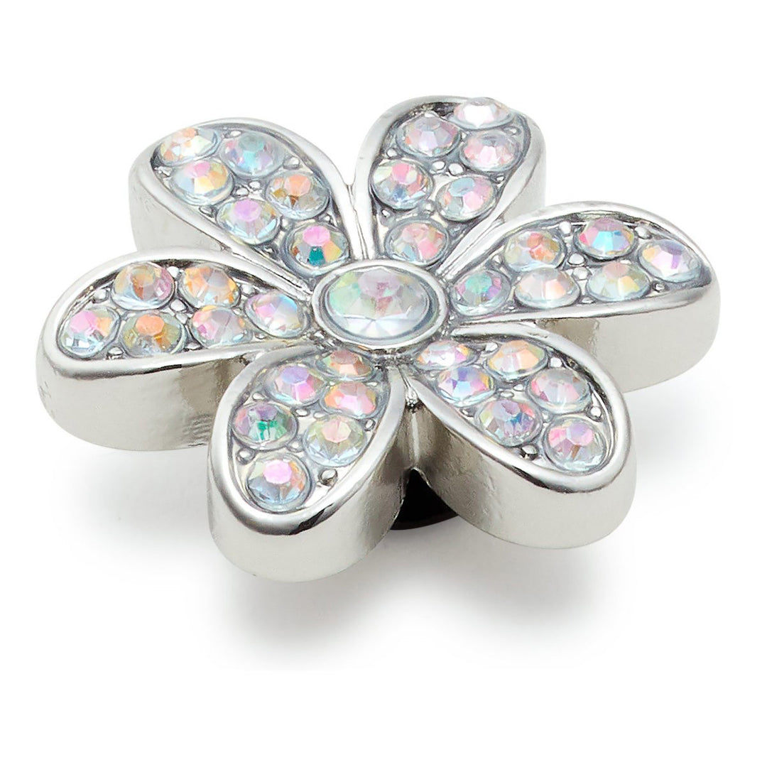 CHARM CROCS JIBBITZ™ SILVER MONOCHROME FLOWER