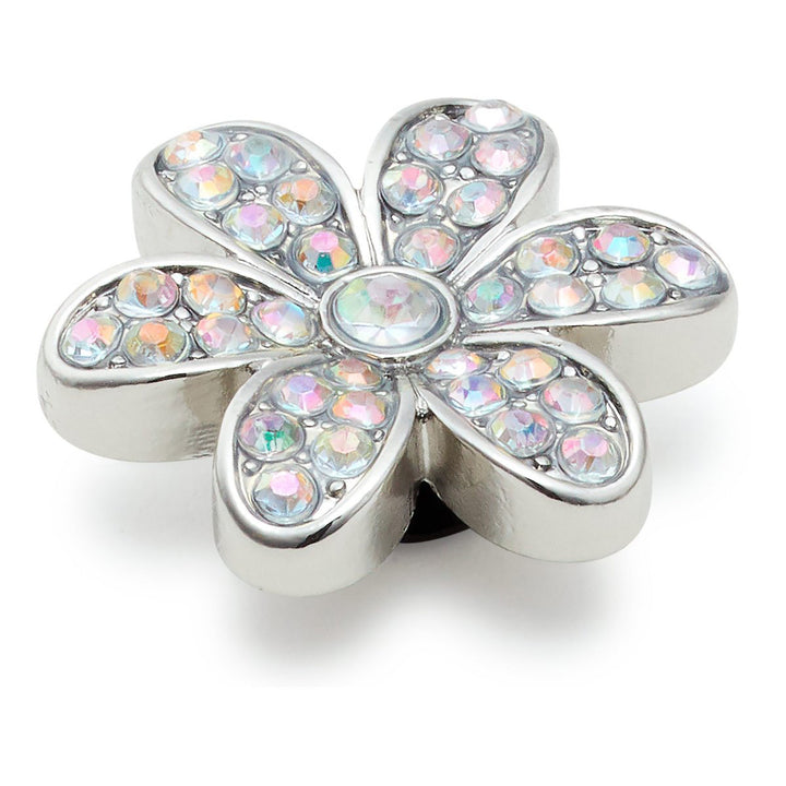 CHARM CROCS JIBBITZ™ SILVER MONOCHROME FLOWER
