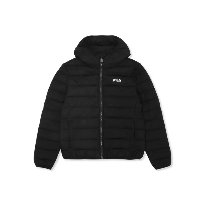 FAT0718 - Giacche - Fila - Bambini - MONTEGIOVE REGULAR LIGHTWEIGHT - Nero - Cappuccio -Protezione Freddo - Traspirante - Look Sportivo Moderno - Chiusura Full Zip - Versatile - Abbigliamento Autunno Inverno