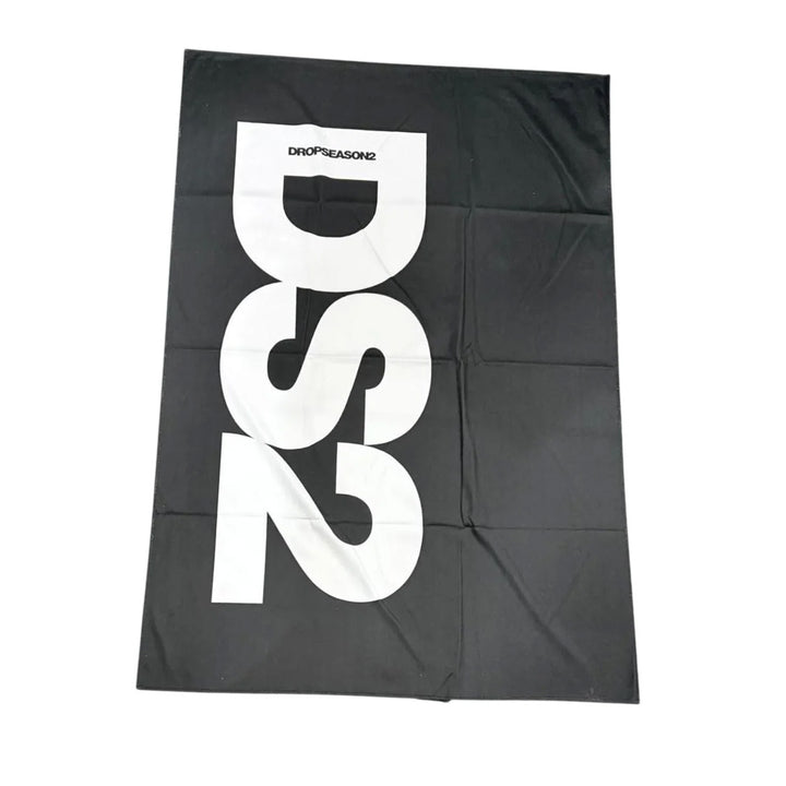 TELO MARE UOMO DROPSEASON2 NERO CON LOGO VERTICALE