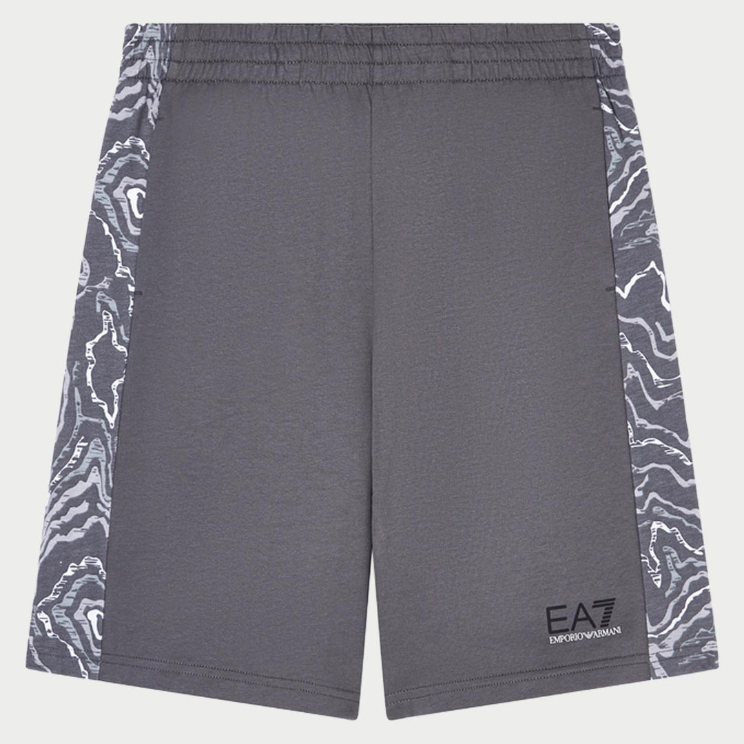 BERMUDA JUNIOR EA7 EMPORIO ARMANI CON BANDE GRAFICHE