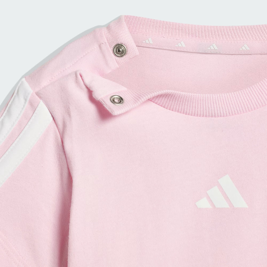 COMPLETINO ADIDAS ESSENTIALS TEE INFANT ROSA/GRIGIO
