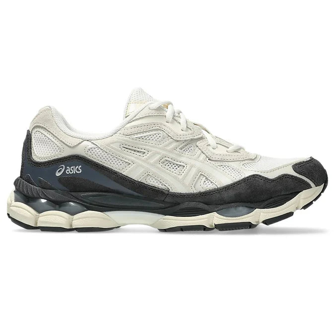 1203A383 - Scarpe - Asics - Uomo - Bianco/Grigio - SNEAKER GEL-NYC - Retro-Running - Mesh Bianco - Scuola - Swoosh - Comfort