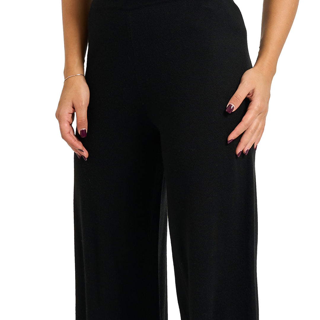 7W000778 AF17576 - Pantaloni - EMPORIO ARMANI - Nero / Marroncino - Comfort & Versatilità - Look Casual Chic - Abbigliamento Autunno Inverno