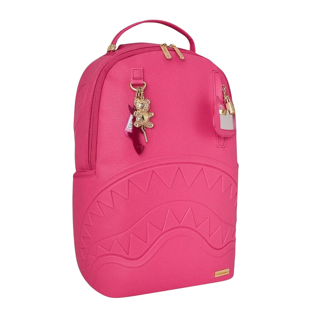 910B8361NSZ - Zaini - Donna - Sprayground - SHARK PINK ATTACK - Rosa - Pelle Sintetica - Iconografia Shark - Stash Pocket - Streetwear - Accessorio
