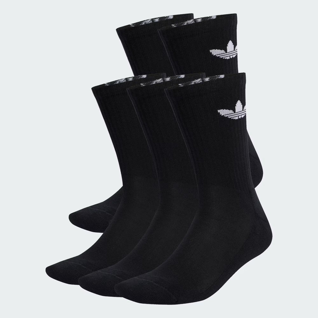CALZE ADIDAS ORIGINALS TREFOIL CUSHION CREW BLACK