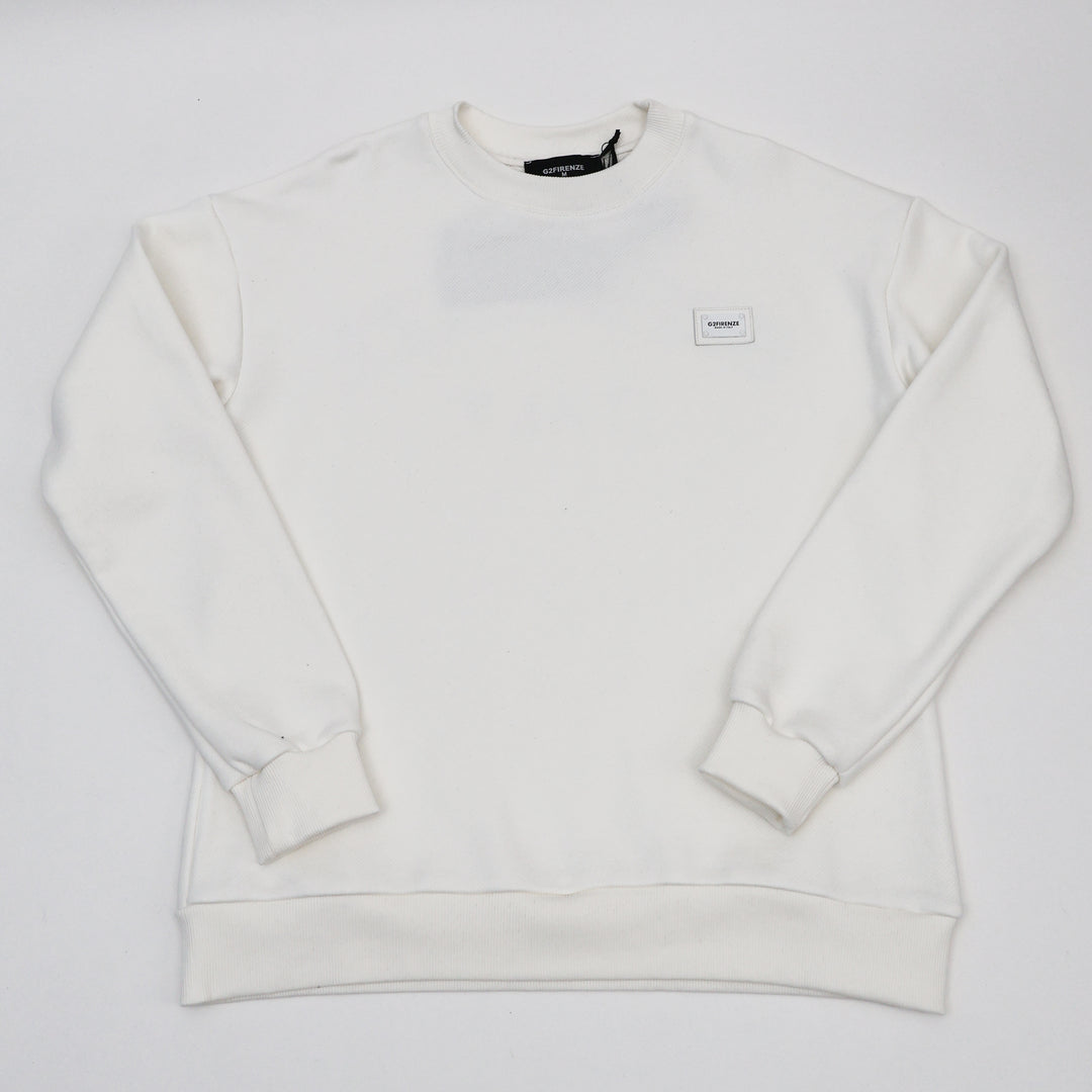 STEEL - Felpe - Uomo - G2 FIRENZE - STEEL WHITE - Design Minimal - Bianco Luminoso - Design Pulito - Look Casual & Raffinato - Abbigliamento Autunno Inverno