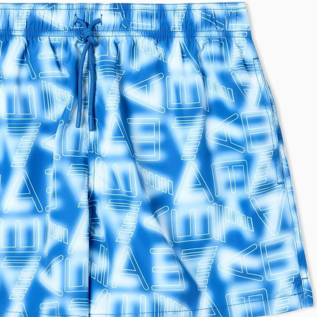 COSTUME BOXER DA BAGNO UOMO EA7 EMPORIO ARMANI STAMPA GRAFICA
