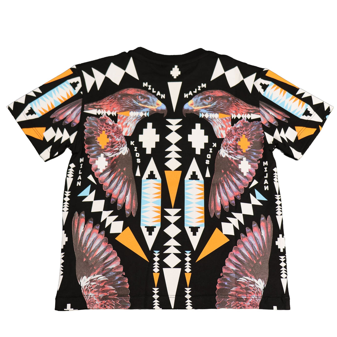 T-SHIRT MARCELO BURLON WINGS "COCCO" MULTICOLOR JUNIOR