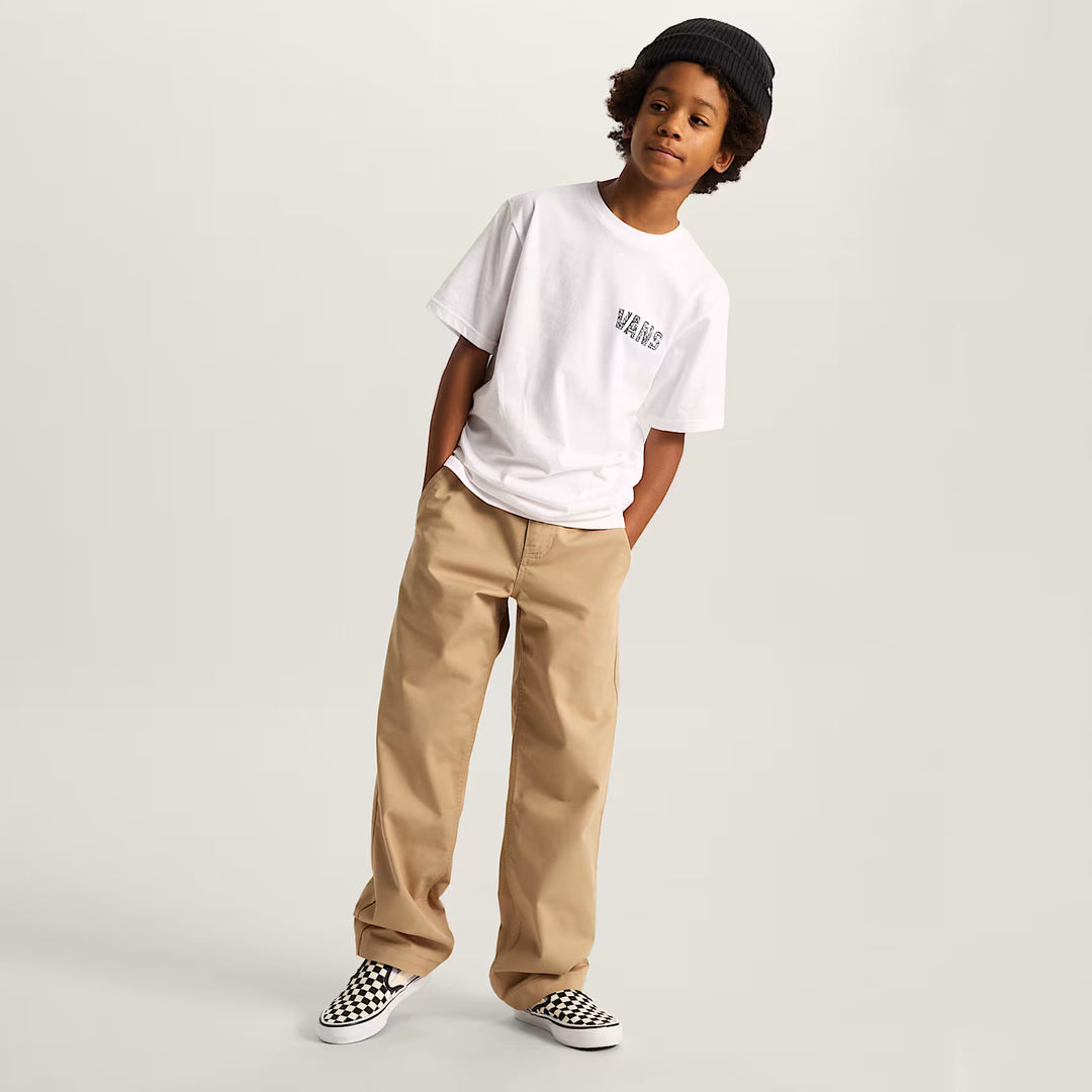 T-SHIRT VANS RACING FLAMES BAMBINO E RAGAZZO BIANCA VN000VXBWHT1