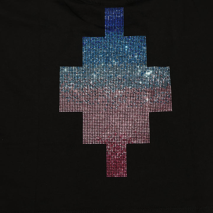 T-SHIRT MARCELO BURLON COUNTY OF MILAN BLACK JUNIOR GIRL