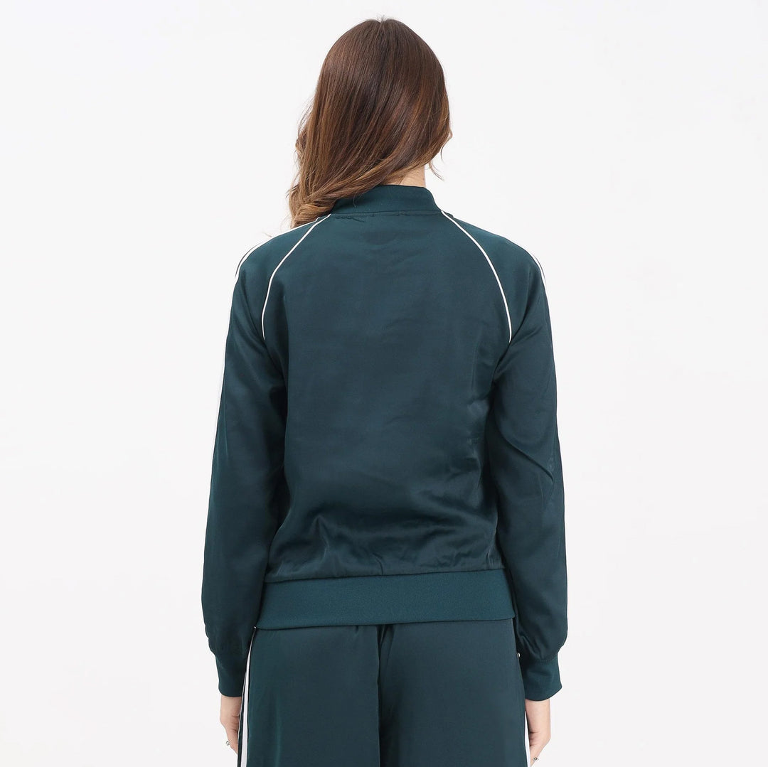 JZ6732 - Tute - Adidas - Donna - ORIGINALS SST SATIN - Verde - Glam Sportivo - Look Retrò Chic - Autunno/Inverno - 2025
