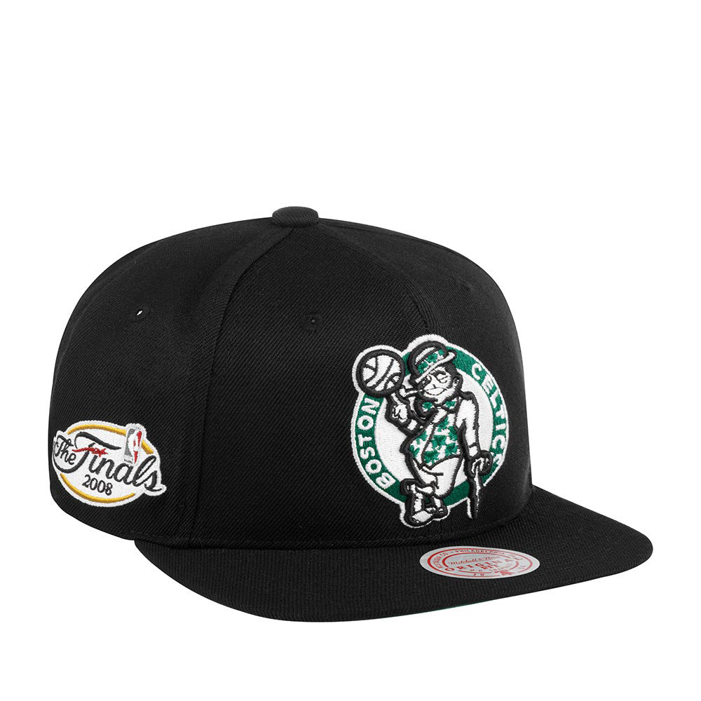 HHSS2976 BCEYYPPPBLCK - Cappelli - Uomo - Mitchell & Ness - SNAPBACK NBA BOSTON CELTICS - Nero Logo Classico - HERITAGE NBA