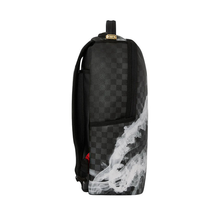 910B8182NSZ - Zaini - Unisex - Sprayground - SIP N' SMOKE BACKPACK - Nero Scacchi - Iconografia Streetwear - Stash Pocket - Accessorio