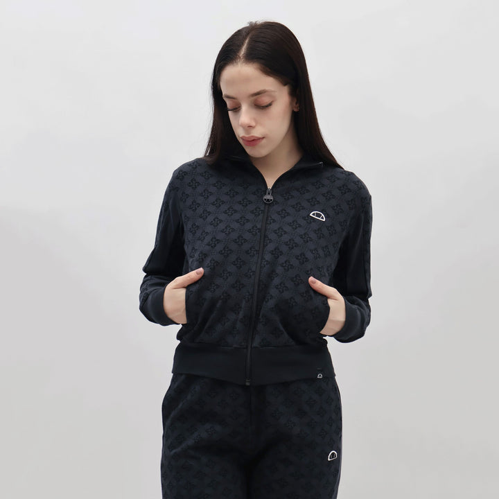 EHW255W25 - Felpe - GIROCOLLO ELLESSE DONNA CROP - LOGO CLASSICO - NERO - Look Streetwear - Abbigliamento - Autunno/Inverno