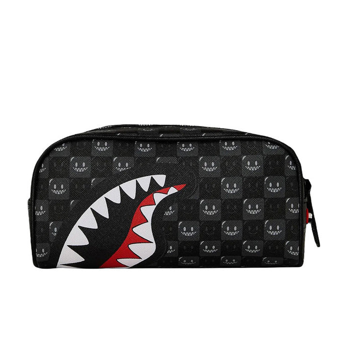 ASTUCCIO POCHETTE UNISEX SPRAYGROUND SHARKS IN PARIS WTF BUBBLY BLACK CHECK